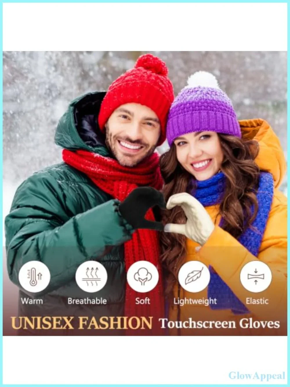 4 Pairs Winter Knit Gloves Women Touchscreen Warm Thermal Lined